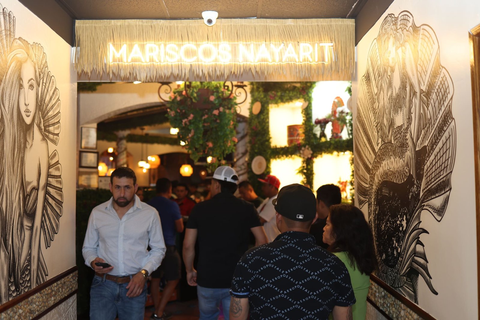 Mariscos Nayarit restaurant entrance in Charlotte, NC